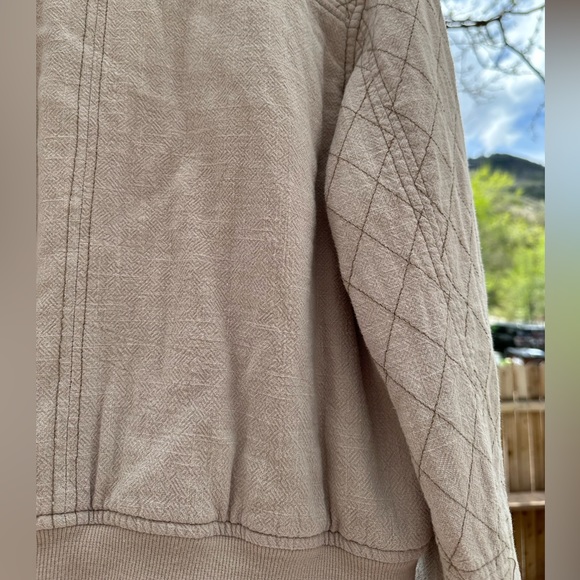NWOT Anthropologie Hei Hei Itinerary Quilted Bomber Jacket Oatmeal Lined Large - Picture 5 of 16